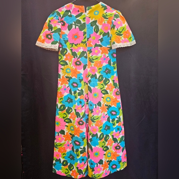 Vintage 70s, 50s dress, retro, handmade dress. Bright, costumes, maximalist - Picture 3 of 4